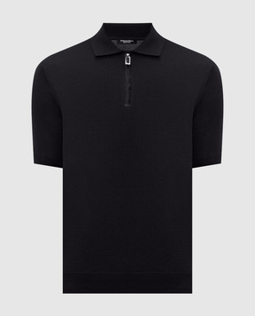 Stefano Ricci Черное поло из шелка K616006Z41F26102