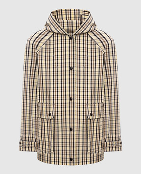Yves Salomon Army Бежевая куртка в клетку 26EFV02670L10W