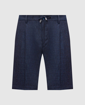 Stefano Ricci Синие шорты из льна M1T6100300L0005Q