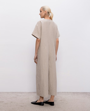 Intoca Бежевий комбінезон з льону 261MITSAIO1203