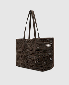 Gianni Chiarini Коричневая замшевая сумка-тоут Mashup BS11837CMLSR