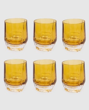 Vema Набір жовтих кришталевих склянок DIAMOND 6 шт DOFDIAMOND