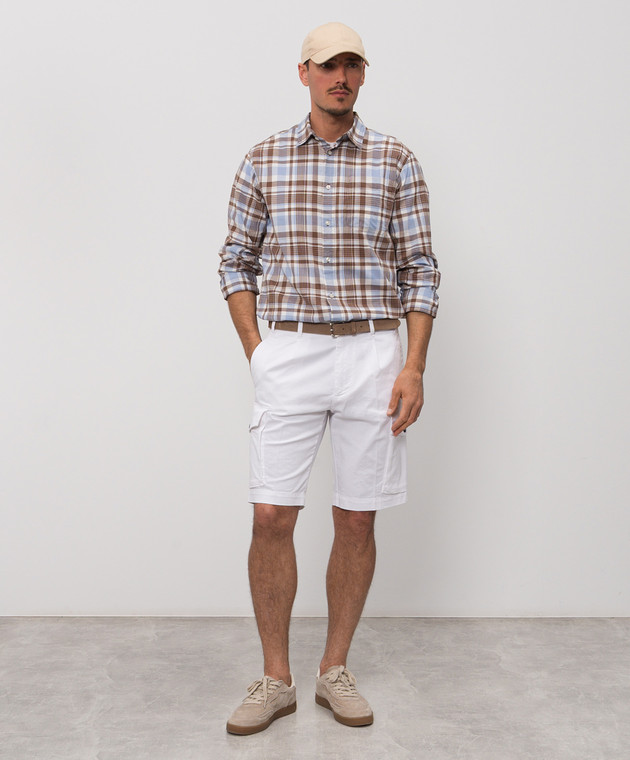 Cashmere&Whiskey Белые шорты-карго 0276009345 изображение 2