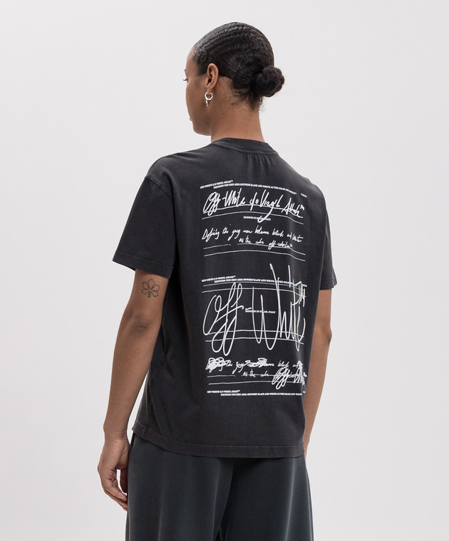 Off-White Сіра футболка Stroke 2FA00440T зображення 4