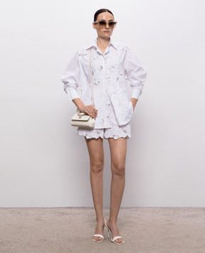 Ermanno Scervino Life Белые шорты с вышивкой D484P311QDV