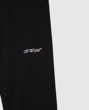 Off-White Дитячі чорні легінси з логотипом 44GCD003C9J002