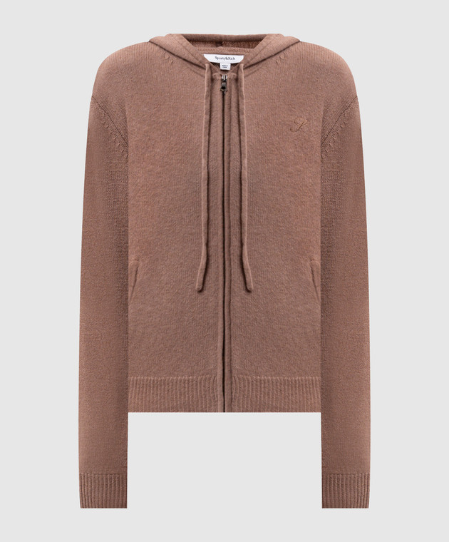 Sporty & Rich Бежевая спортивная куртка из кашемира и шерсти CA00283327BE02