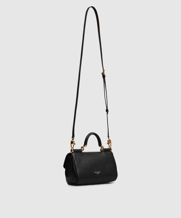 Dolce&Gabbana Черная кожаная сумка My Sicily BB7864B7321 изображение 3