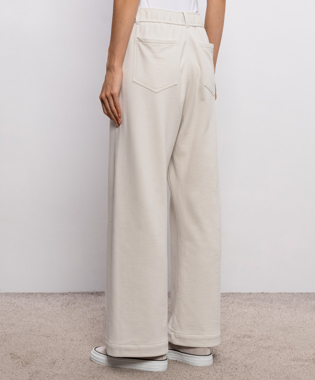 Brunello Cucinelli Бежевые штаны MN05NHF499 изображение 4