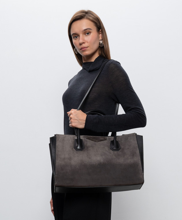 Givenchy Серая сумка замшевая тоут Catchall BB518KB2D6 изображение 2