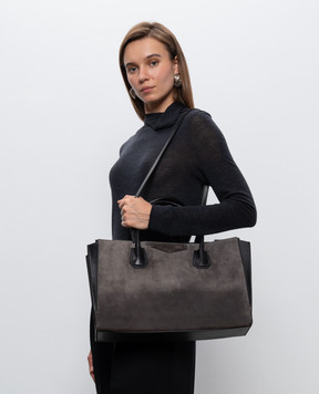Givenchy Серая сумка замшевая тоут Catchall BB518KB2D6