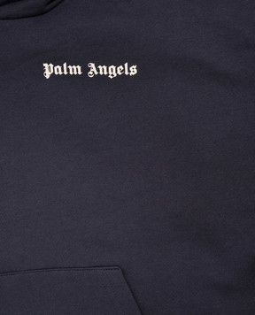 Palm Angels Детские синие худи с принтом логотипа F6PAJBHS011