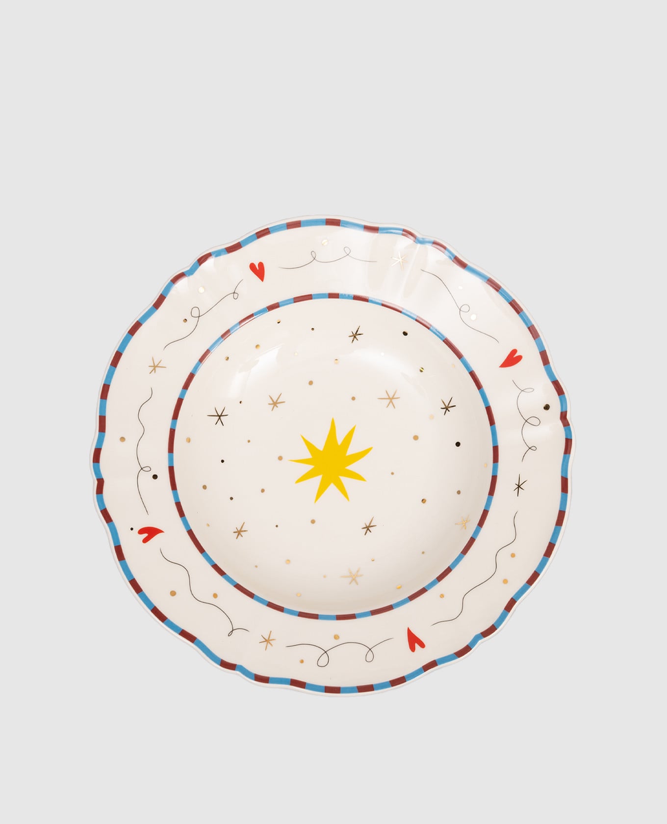 

Белая фарфоровая тарелка для супа Star, Белый, Посуда