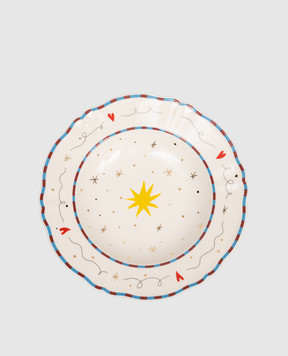 Bitossi Home Біла порцелянова тарілка для супу Star PAN01042