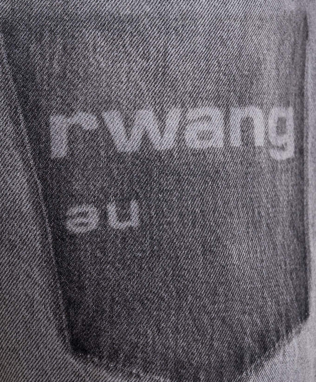 Alexander Wang Серые джинсы с принтом логотипа 4DC4264501 изображение 5