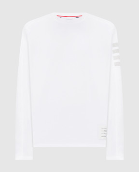 Thom Browne Белый джемпер с брендовыми полосками MJS245A07323