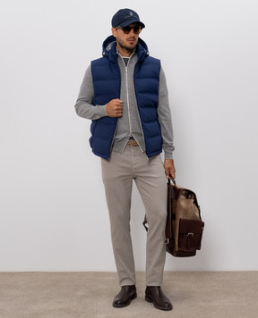Brunello Cucinelli Синий пуховый жилет MV4061605