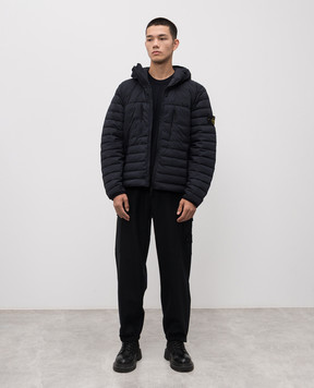 Stone Island Синяя пуховая куртка с логотипом K2S154100020S0183