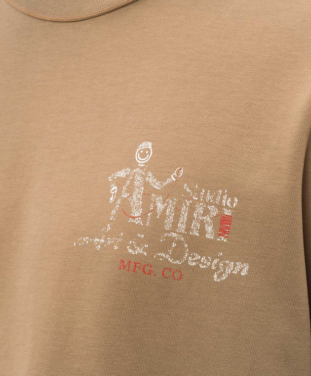 AMIRI Коричневая футболка Studio AMTOJR1155 изображение 5