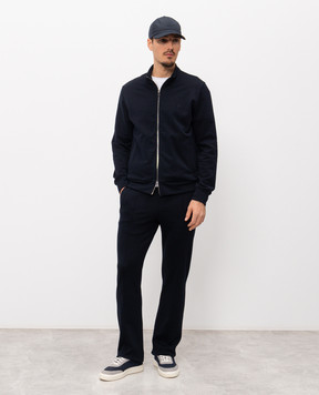 ISAIA Синя спортивна куртка з шовком MFRE19J0372