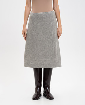 Jil Sander Сіра спідниця з вовною на запах J02MA0310J14804