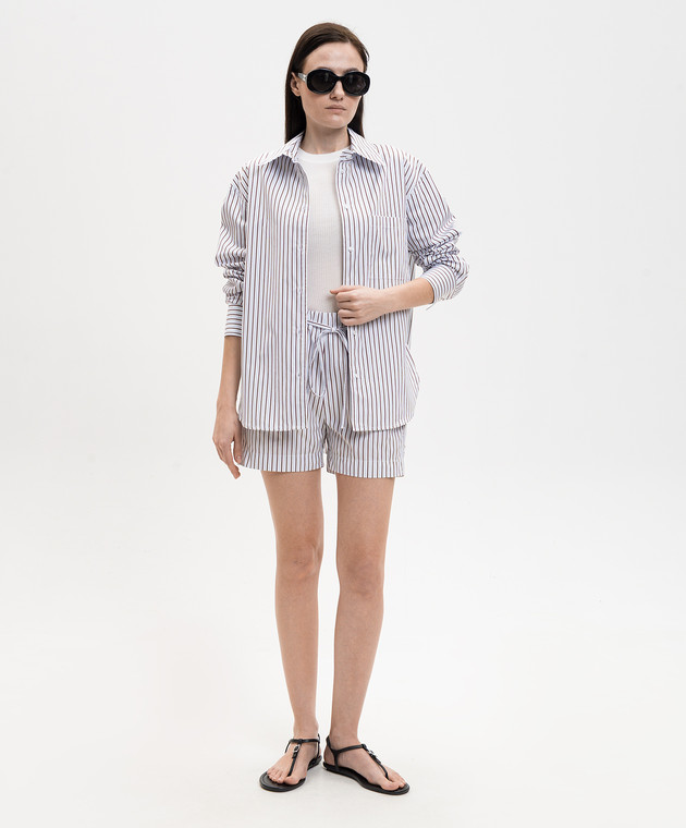 Loulou de Saison Белые шорты LORY в полоску LORY изображение 2