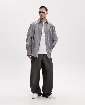 Off-White Сірі штани з ефектом деніму 44MCH05CS26D002