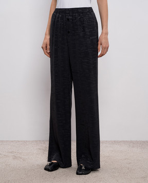 Maison Margiela MM6 Чорні штани в принт S52KA0529M35737