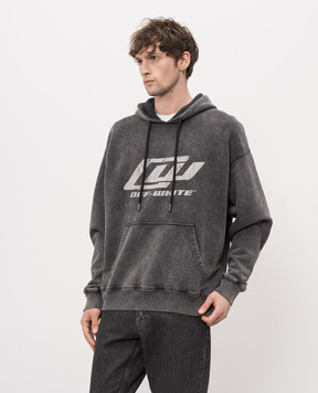 Off-White Сіре худі з принтом логотипа 44MBB085S26F00F