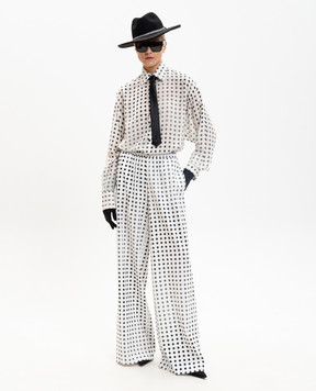 Ermanno Scervino Блуза из шелка в горох D482K751XSQ