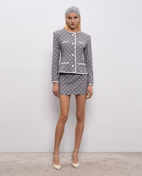 Rowen Rose Сірий жакет в горох JCKRR402