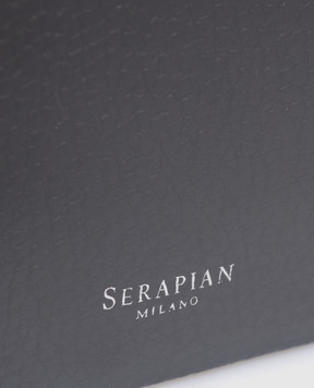 Serapian Чорний шкіряний блокнот на резинці SRCACUAC706346A004
