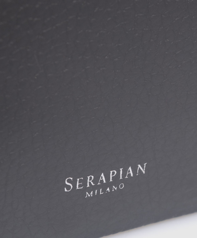 Serapian Черный кожаный блокнот на резинке SRCACUAC706346A004 изображение 2