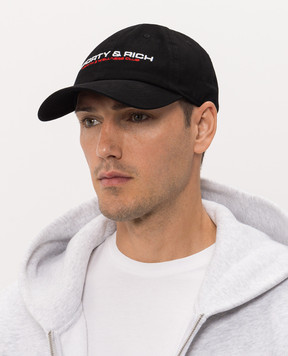 Sporty & Rich Черная кепка с вышивкой логотипа AC04082324BA01