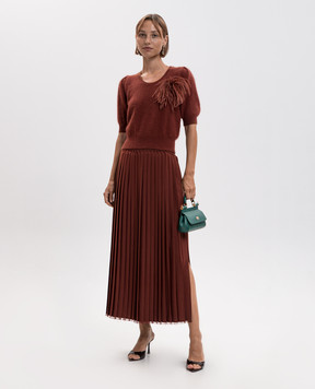Twinset Терракотовый джемпер с шерстью 262TP3260