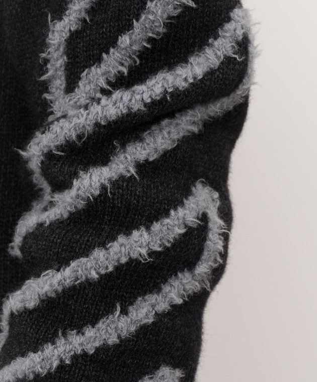 Off-White Сірий светр з вовною 44MHE087F26K001 зображення 5