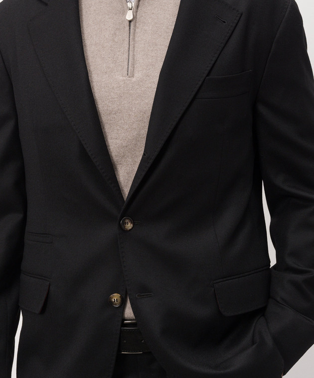 Brunello Cucinelli Чорний костюм з вовни ME226LDTH зображення 5
