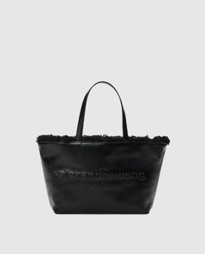 Alexander Wang Черная кожаная сумка-тоут на меху 20426T22L