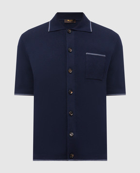 MooRER Синій кардиган KENITH з коротким рукавом KENITHZR