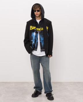 Balenciaga Чорний блейзер з вовни подвійної конструкції A001Y3TTT12