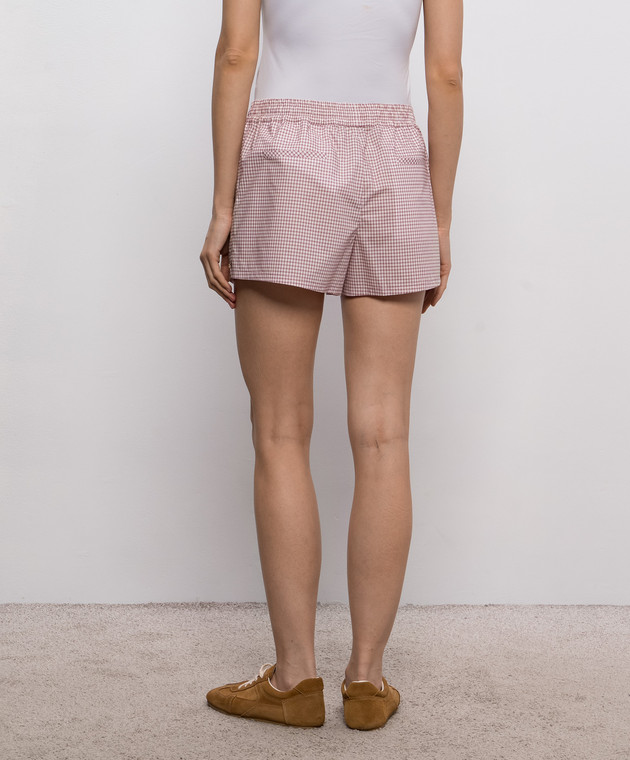 Valentino Розовые шорты в клетку 9B3RF365ACD изображение 3