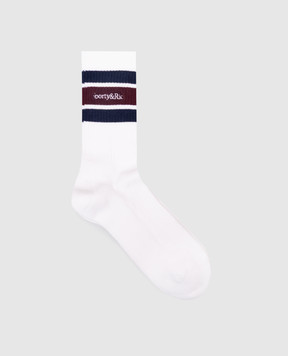 Sporty & Rich Белые носки с вышивкой логотипа AC00475300WH86w