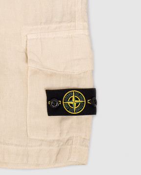 Stone Island Дитячі бежеві шорти з льону L1S16L100001S014568