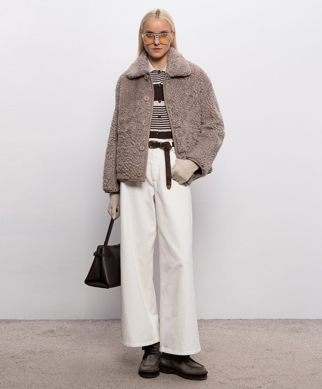 Brunello Cucinelli Кардиган с кашемиром и шелком в полоску M41855306P изображение 2