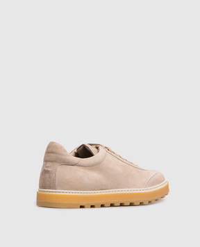ISAIA Бежеві замшеві кросівки SNK020GOAT5