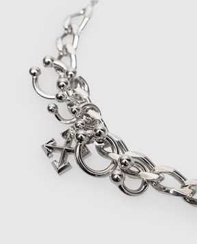 Off-White Сріблястий браслет Piercing OWOA12ZS26MET001