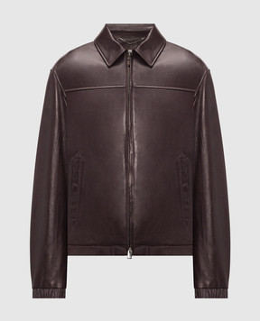 Canali Бордова шкіряна куртка LE00331O70533