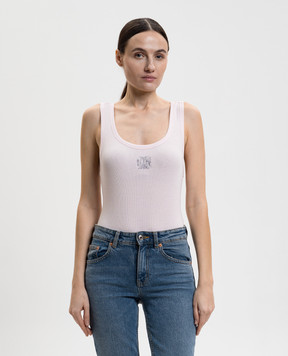 Vetements Розовый боди с логотипом WE76BD533P