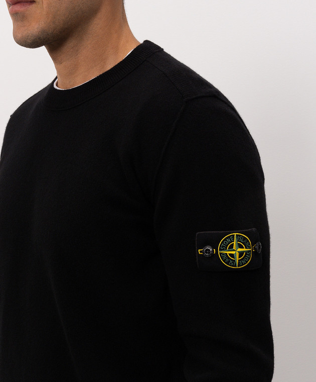 Stone Island Чорний джемпер з вовни L2S155100021S00B4 зображення 5