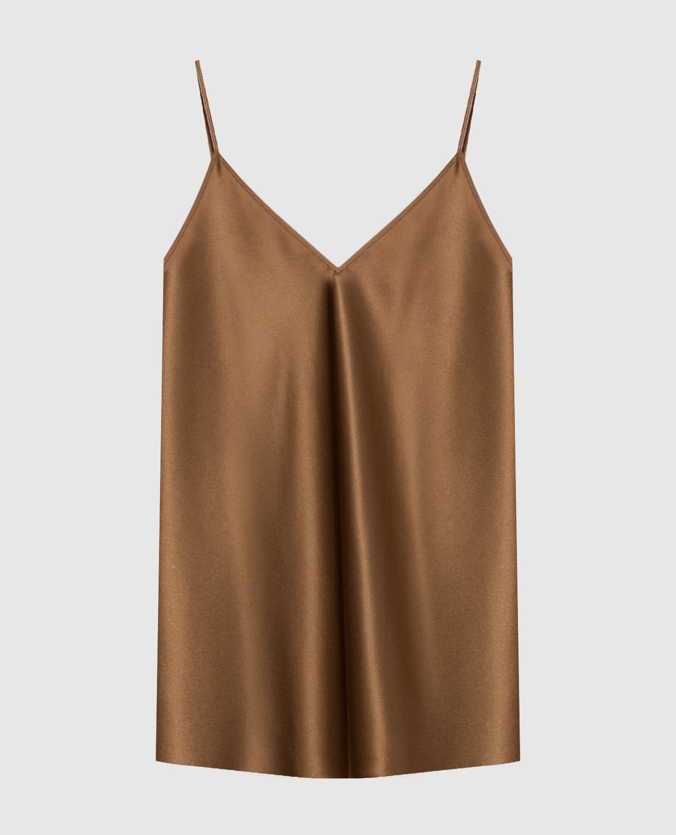 Коричневый топ Clea из шелка